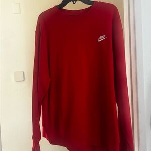 Nike Men's Bold Red Crewneck Sweater